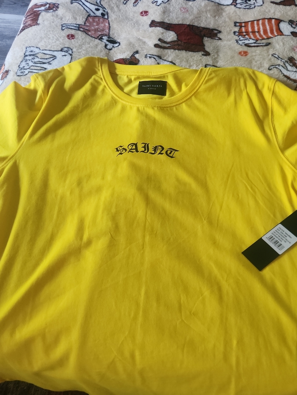 Men’s Yellow 'SAINT' Crewneck T-Shirt